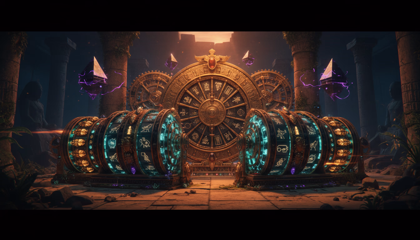 Mysterious ancient temple at sunset – symbolizing hidden treasures in underrated civilization-themed online slots